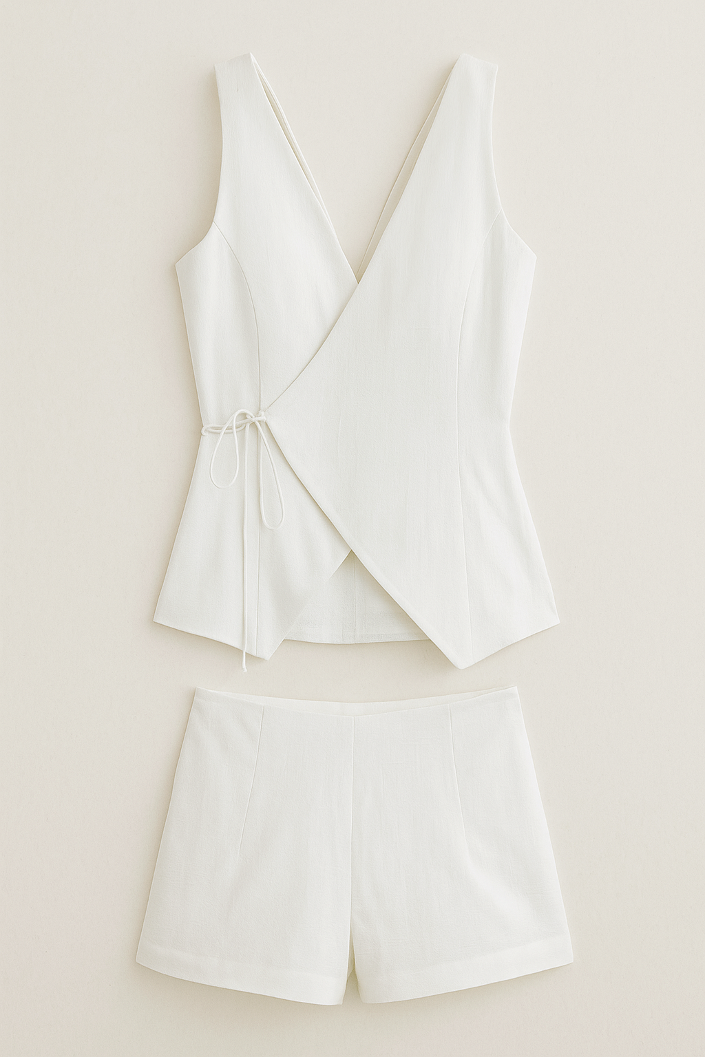 Ärmelloser Wickel-Shorts-Jumpsuit für Damen