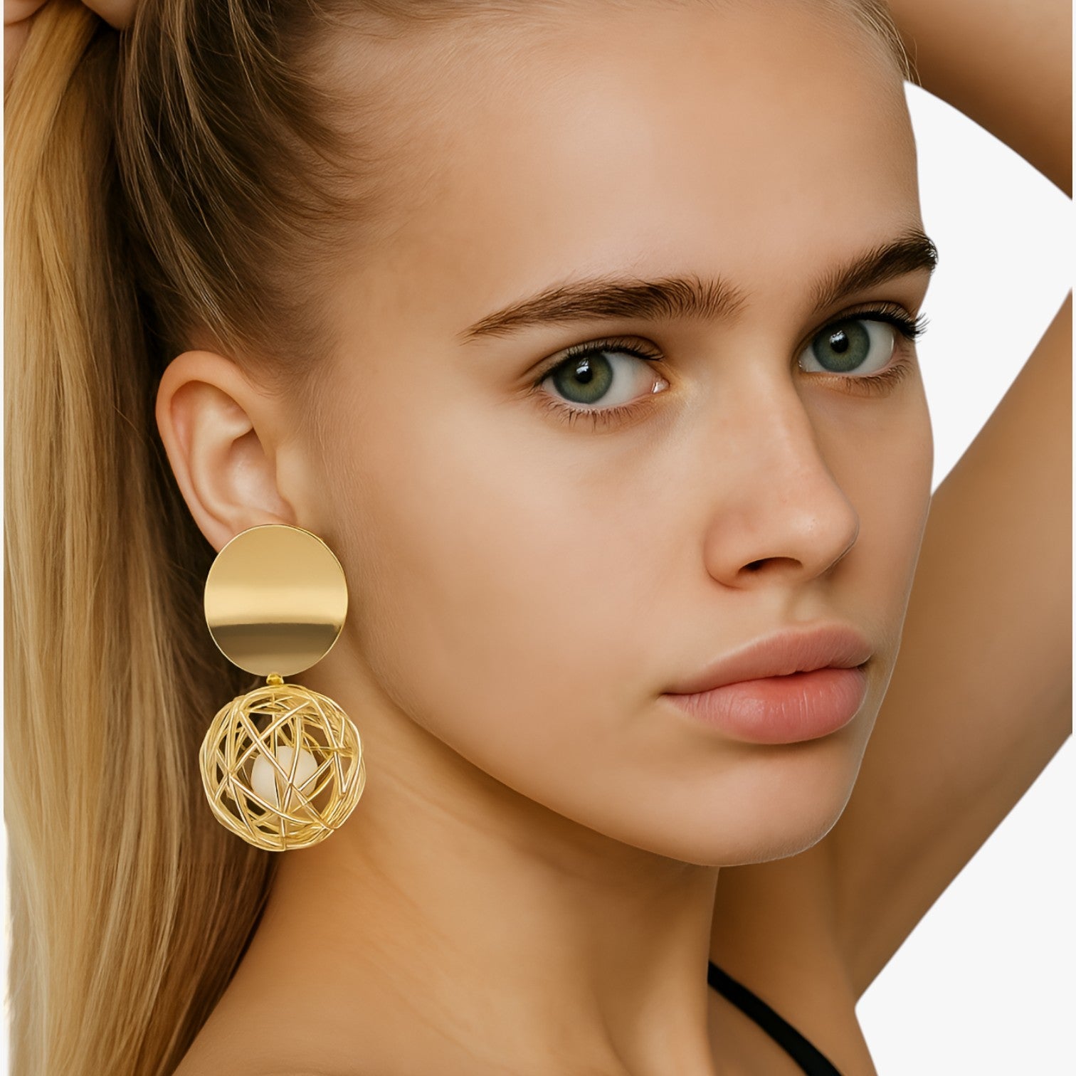 Goldene Kugel-Ohrringe