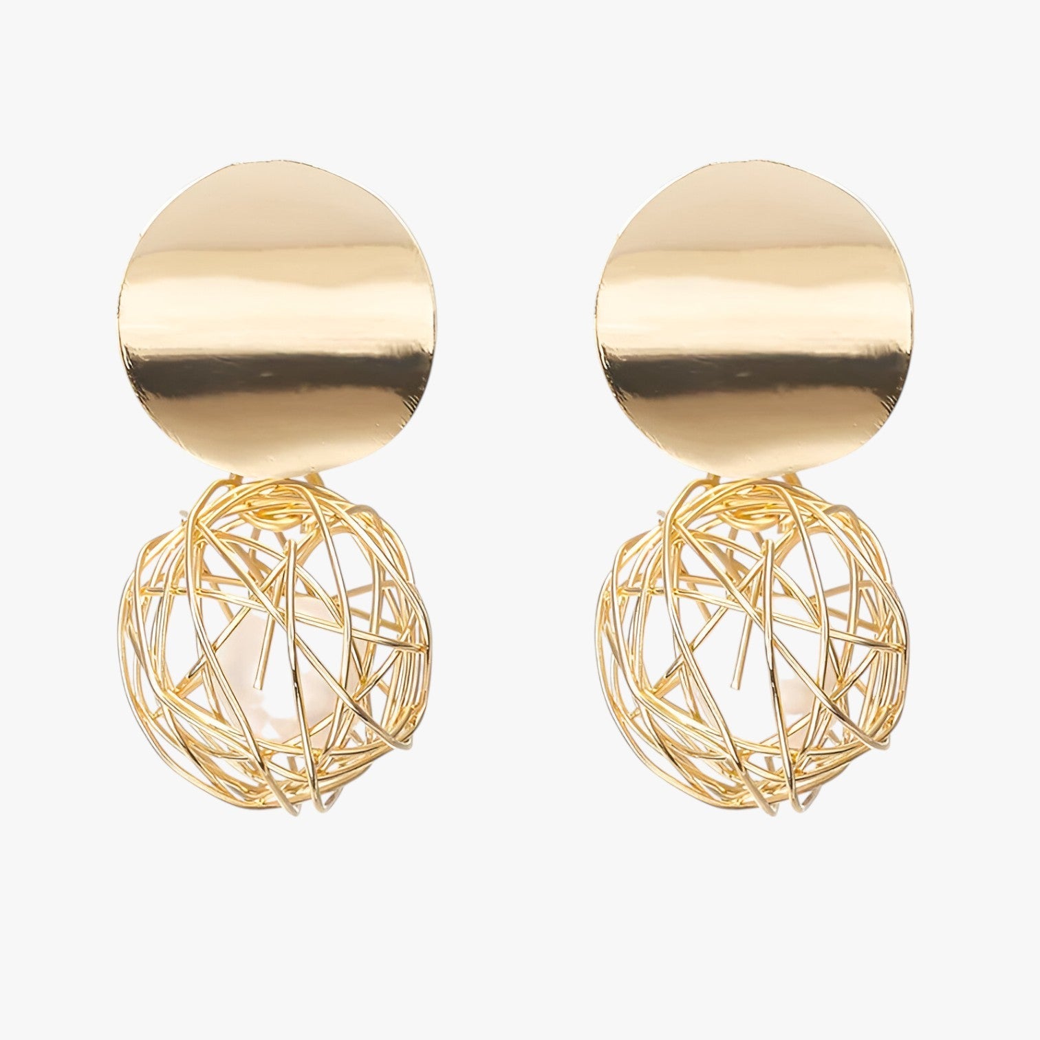 Goldene Kugel-Ohrringe