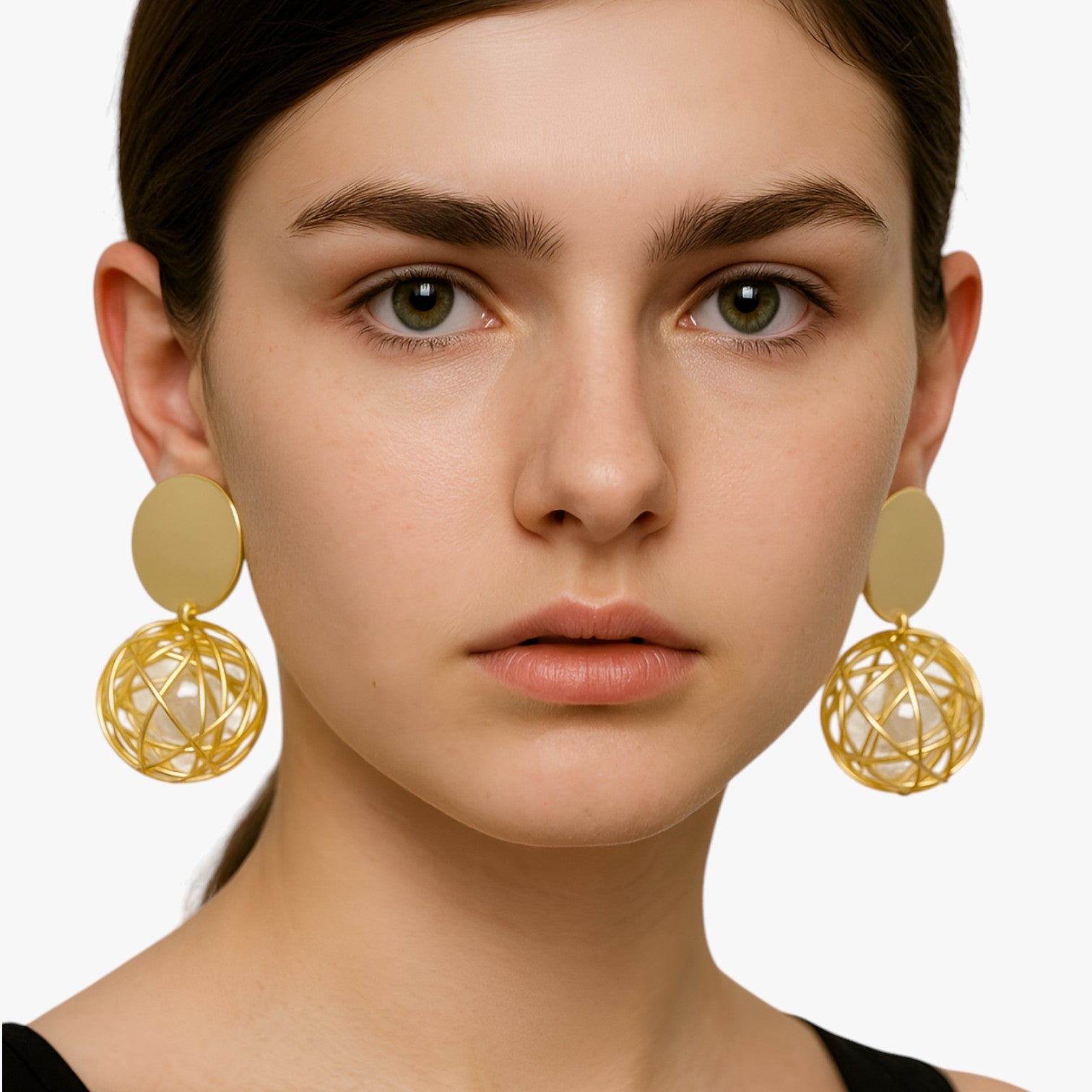 Goldene Kugel-Ohrringe