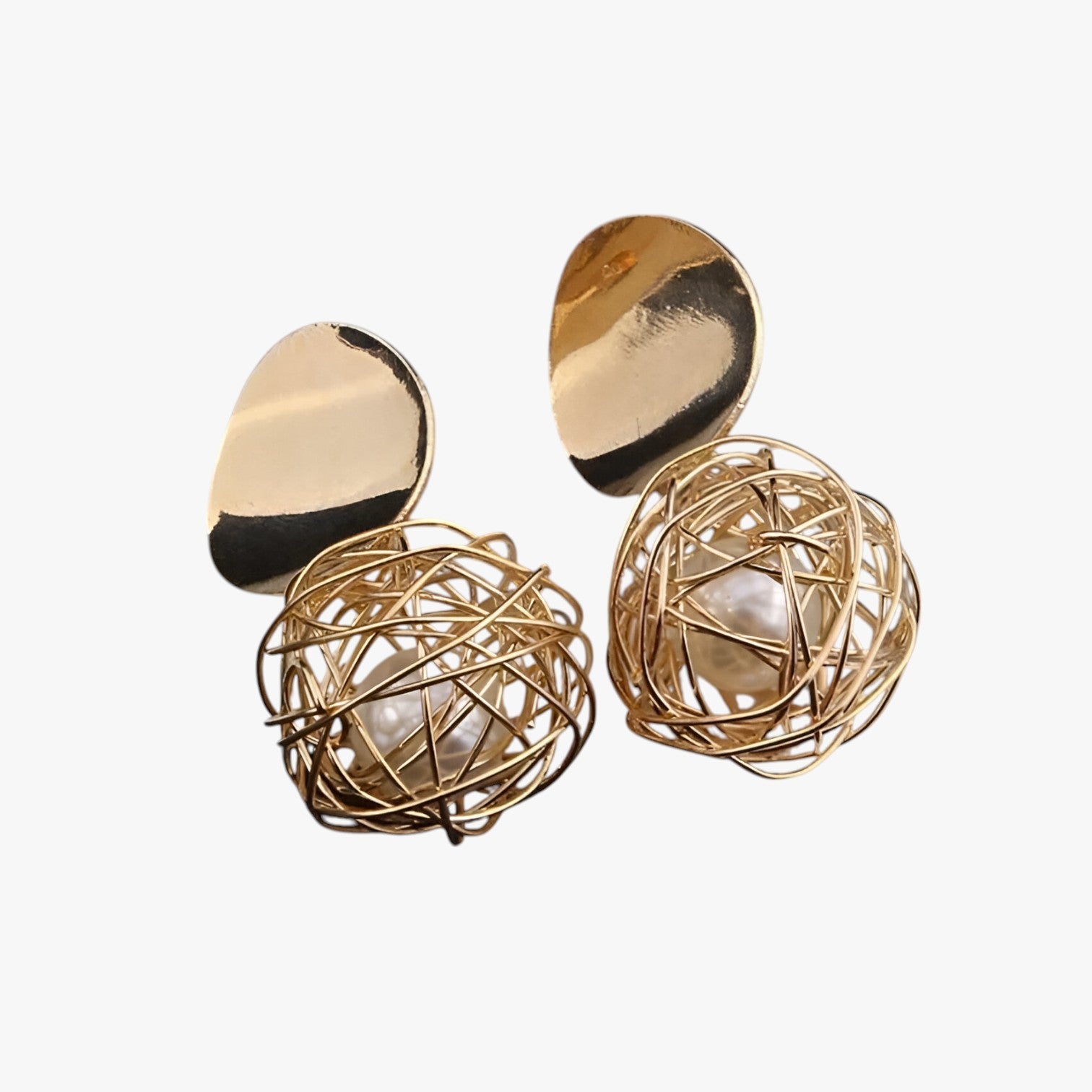 Goldene Kugel-Ohrringe