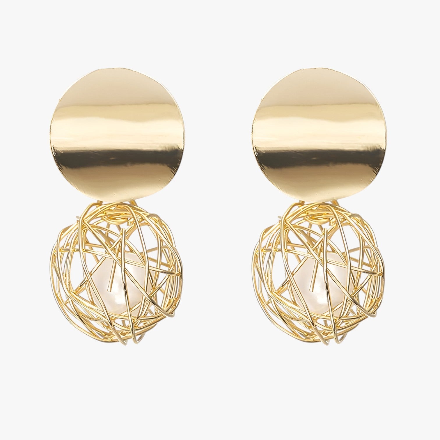 Goldene Kugel-Ohrringe