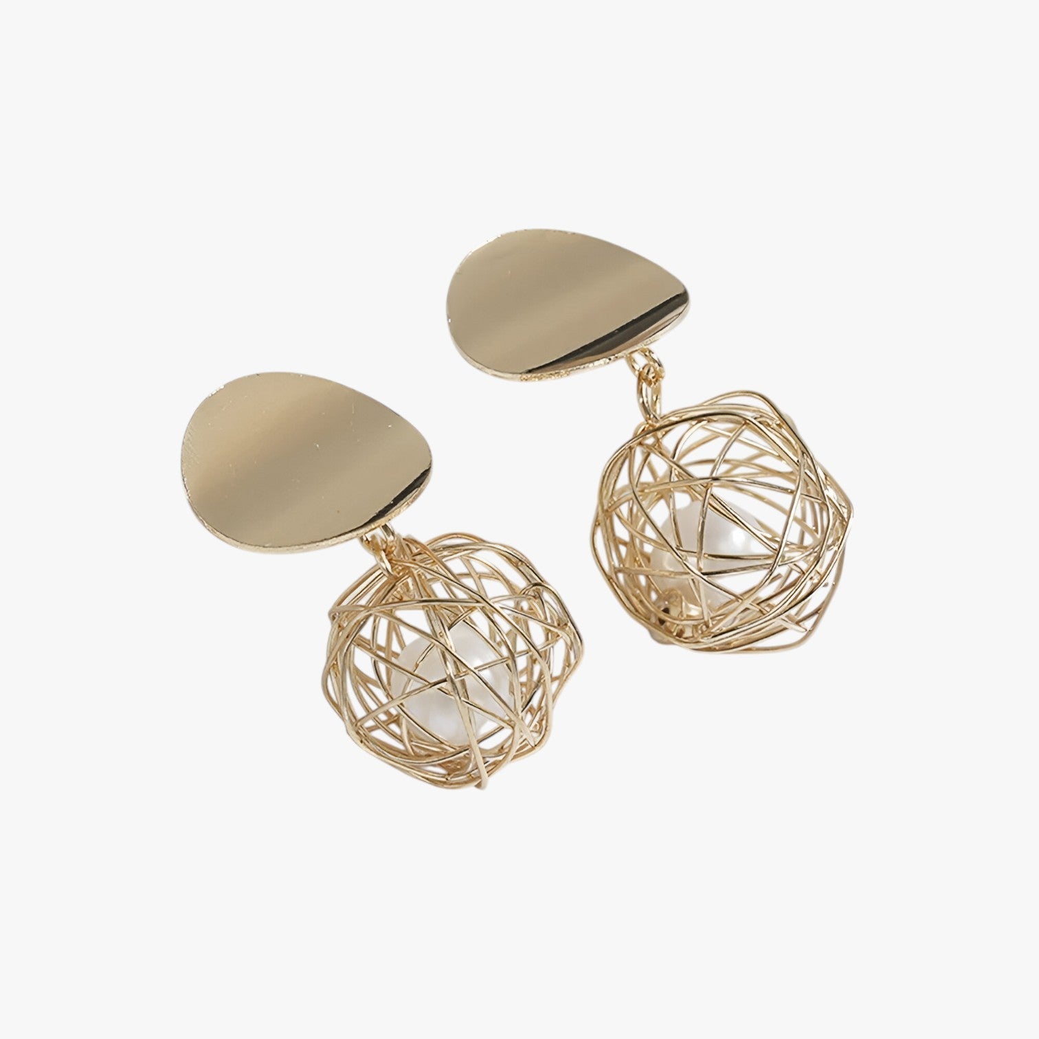 Goldene Kugel-Ohrringe