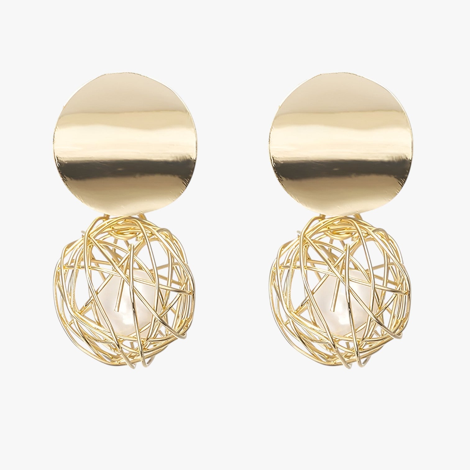 Goldene Kugel-Ohrringe