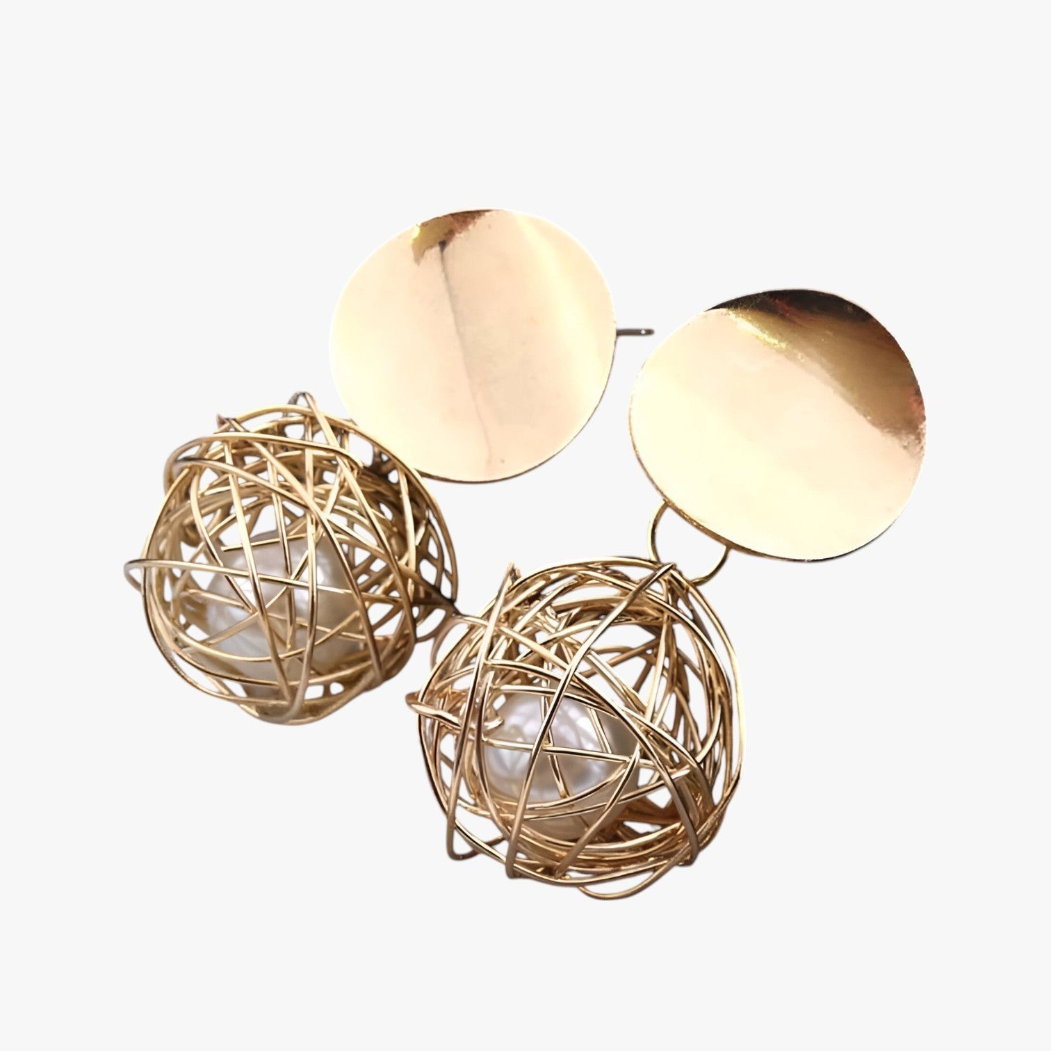 Goldene Kugel-Ohrringe